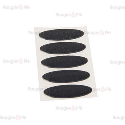 Pastilles adhésives Velcro ovales 5 pcs Noir